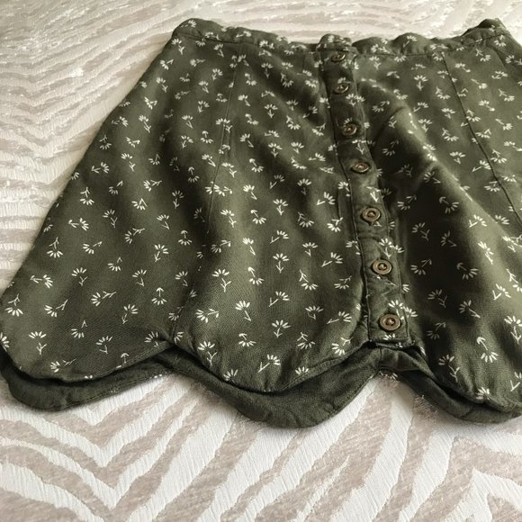 Bundle ✨2/$15 Cooperative Mini Skirt | Olive Green Button Down Skirt - Picture 3 of 5